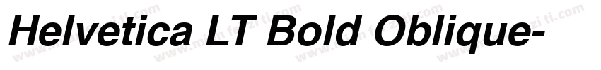 Helvetica LT Bold Oblique字体转换